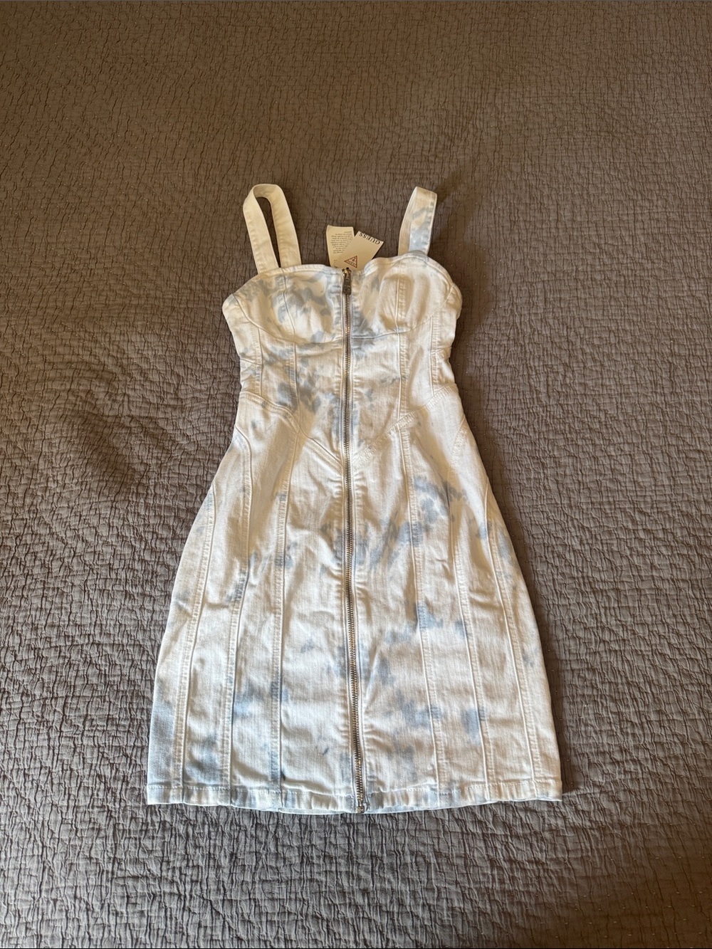Guess Bondi Beach Ivy Denim Tie Dye Dress